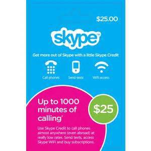 Skype Gift Card - 25$ (Email delivery)