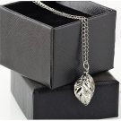 Fashion Chic Boho Shining Silver Plated Multi-layer Crystal Double Long Leaf Pendant Necklace