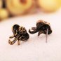 Cute Unique Retro Vintage Bronze Elephant Stud Earrings