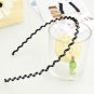 Black Metal Unisex Spiral Spring Wavy Hair Hoop Headband