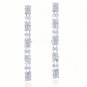 Beautiful Sparkling Bridal Long Clear Silver Crystal Rhinestone Drop Earrings