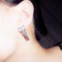 Funky Cool Rock Punk Hip Hop Silver Plated Victorian Style Small Scissors Stud Earrings