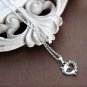 Stunning Sterling Silver Swarovski Element Crystal Dolphin Heart Lovers Pendant Necklace Earring Set