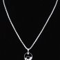 Romantic Bridal Silver Plated Clear Swarovski Element Crystal Heart Lovers Pendant Necklace Set