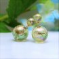 Fashion Retro Clear White Transparent Pearl Rainbow Color Double Side Front Back Stud Earrings