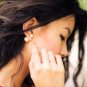 Chic Fashion Ethnic Tribal Cheetah Leopard Printed Double Opal Ball Pearl Front Back Stud Earrings