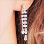 Diamond White Gold Crystal Rhinestone Butterfly Tie Floral Necklace Earring Wedding Jewelry Set