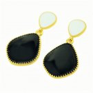 Elegant Boho Chic Vintage Bold Black Neon Candy Color Drop Stud Earrings