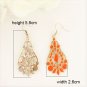 Elegant Bohemian Red Orange Chandelier Gemstone Teardrop Flower Dangle Earrings