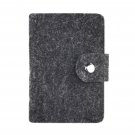 Fashion Retro Dark Gray Women Pouch ID Credit Card Wallet Cash Holder Organizer Case Box Pocket