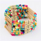 Multicolor Bohemian Multilayers Tassel Rice Beads Trendy Chic Luxury Style Bracelet
