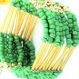 Emerald Green Bohemian Multilayers Tassel Rice Beads Trendy Chic Luxury Style Bracelet
