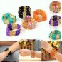 Emerald Green Bohemian Multilayers Tassel Rice Beads Trendy Chic Luxury Style Bracelet