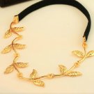 Elegant Greek Goddess Fashion Style Metal Gold Plated Olive Leaf Headband