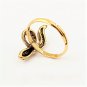 Chic Vintage Retro Bronze Crystal Snake Adjustable Finger Ring