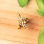 Chic Vintage Retro Bronze Crystal Snake Adjustable Finger Ring