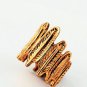 Classic Chic Fashion Punk Retro Antique Bronze Gold Plated Leaf Feather Style Ring