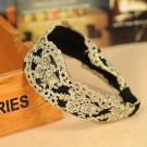 Elegant Vintage Wide Hoop Dragonfly Flower Embroidery Lace Headband