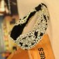 Elegant Vintage Wide Hoop Dragonfly Flower Embroidery Lace Headband