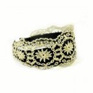 Elegant Vintage Wide Hoop Daisy Sunflowers Embroidery Lace Headband