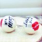Betsey Johnson Marilyn Monroe Red Lip Collection XOX Faux Pearl Kiss Stud Earrings