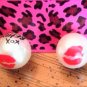 Betsey Johnson Marilyn Monroe Red Lip Collection XOX Faux Pearl Kiss Stud Earrings