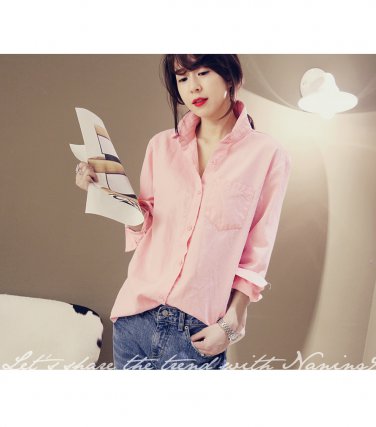 Size XL Women's Office Work Button Down Shirt