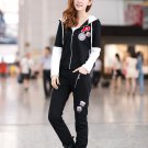 Size M Women's Althetic Track Suit Outfits Outwear Pants Black