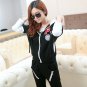 Size M Women's Althetic Track Suit Outfits Outwear Pants Black