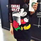 Free Size Women's Oversized Mickey T-shirt Top Tee Sheer Back