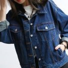 Size S Women's Denim Jean Blazer Jacket Outwear Loose
