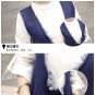 Size L Women's V-neck Raw Edge Frayed Denim Dress