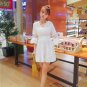Size M Women's White Tunic Cocktail Party Prom Dress