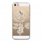 Cases for Apple iPhone 5 5S Case Wholesale Transparent White Flower Design