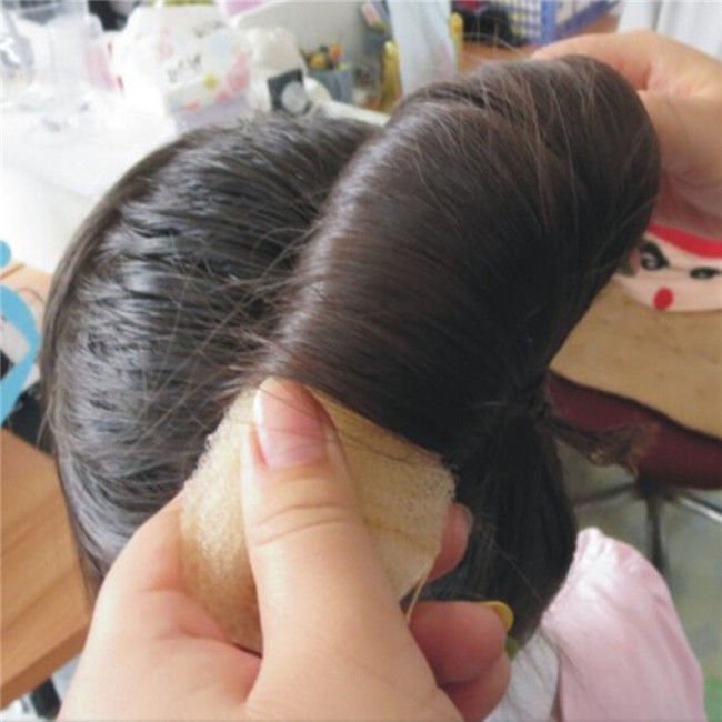 2PCS Amazing Sponge Donut Bun Shaper Maker Magic Former Ring Hair