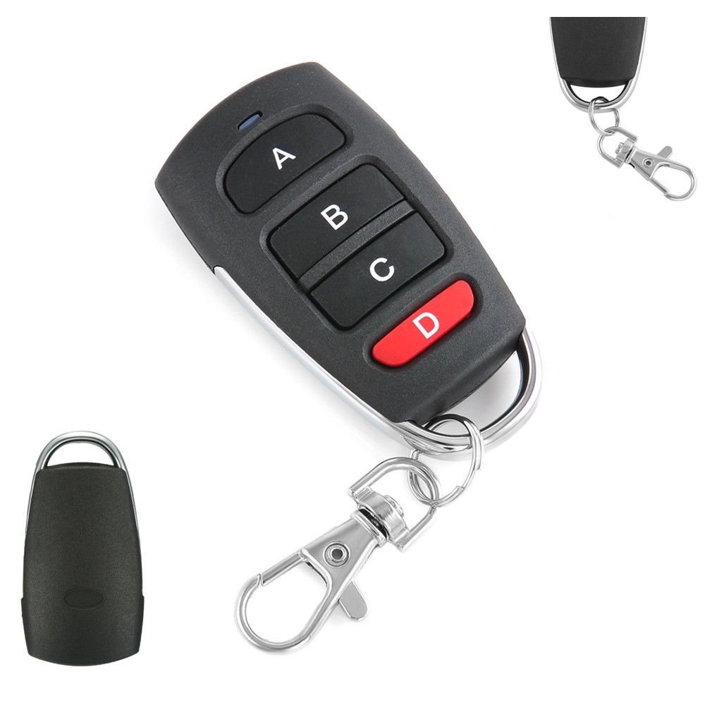 Black 433mhz Electric Gate Garage Door Remote Control Key FOB Cloning