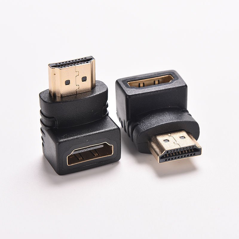 2X Right Angle hdmi Cable Adapter Male to Female Connector 270 90 ...