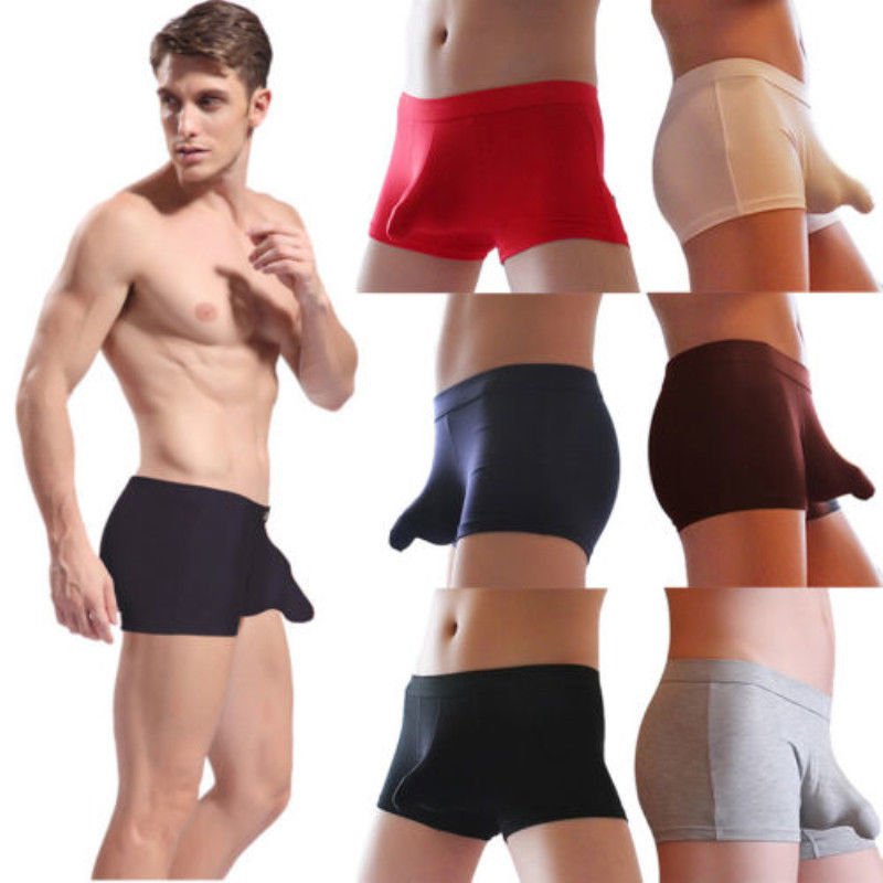 HOT Sexy Men's Boxer Briefs Underwear Trunks Shorts Bulge Pouch Underp...