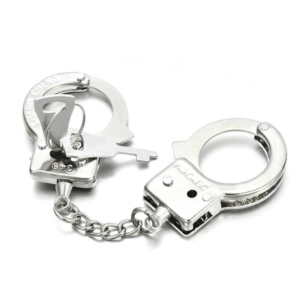 Fashion key chain Keychain Handcuffs Ring Key Holder Jewelry Metal Gift FT