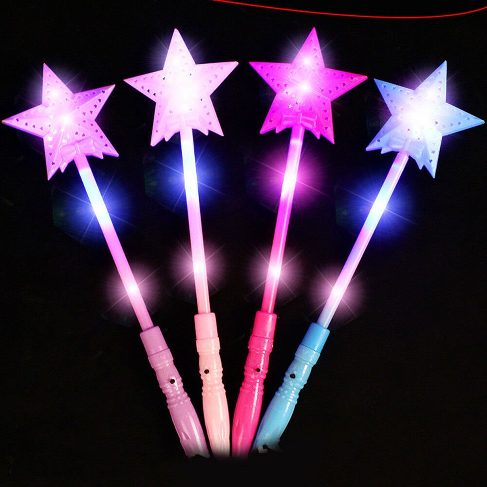 1X Halloween Festivals Decor Star LED Light Sticks Flashing Battery ...