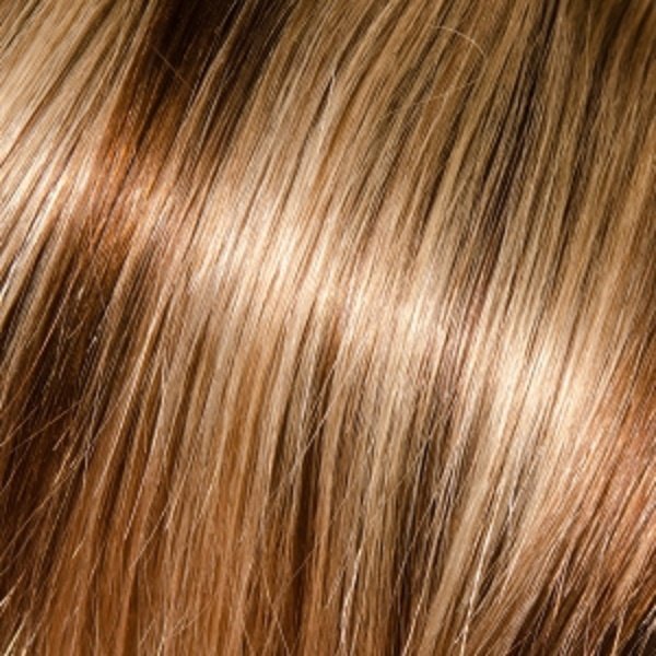 Donna Bella Milan 16 inche Full Head Human Clip-In #6/24 (Dark Chestnut/Gold Blonde)