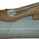 Sole Society Beige Leather Block Heel Quilted Shoes So-Lizette Different Sizes