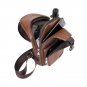 Men's Leather Chest Bag Shoulder Pack USB Charging Port Sports Crossbody Handbag