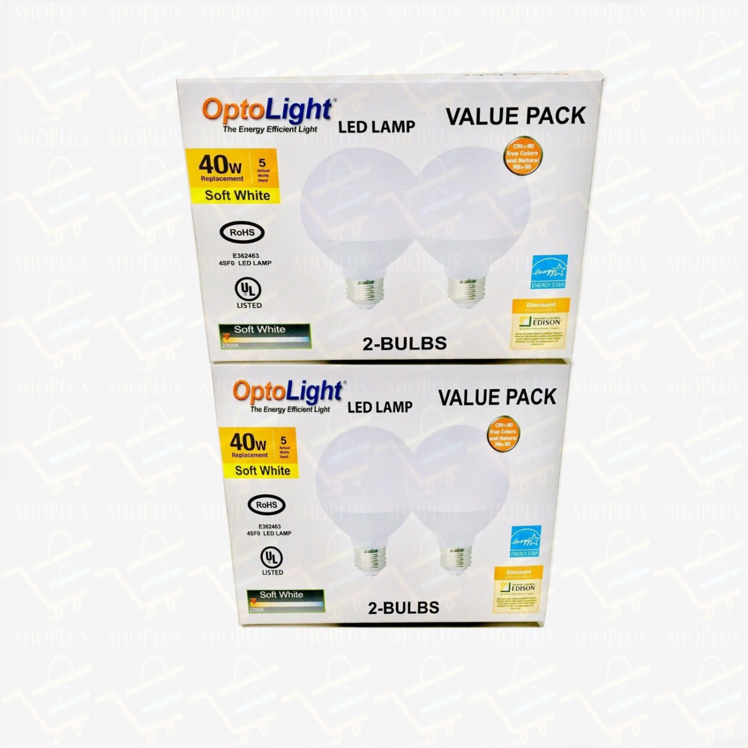 4 pack G25 LED 5W 2700K Warm White Indoor Mirror Light Bulbs Replace 40 Watt