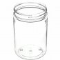 24 Pack 25oz Clear Plastic Jars PET With Orange Lid For Food, Powder Storage