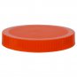 24 Pack 25oz Clear Plastic Jars PET With Orange Lid For Food, Powder Storage
