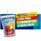 Fruit Punch, Strawberry Kiwi & Pacific Cooler Caprisun Drink Variety 40 Pack