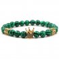 King Crown Bracelet Bead Macrame Natural Stone Bracelet Men Women Handmade Gift