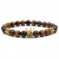 King Crown Bracelet Bead Macrame Natural Stone Bracelet Men Women Handmade Gift