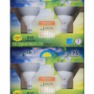 4 pack BR30 18W 2700K Warm White Indoor/Outdoor Flood Light Bulbs 75 Watt